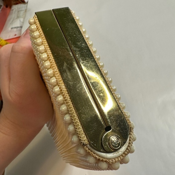 Vintage Clutch with Faux “Pearls” and Gold Snap Closure - Picture 8 of 9